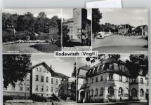 08228 O9706 Rodewisch - Karl-Marx-Platz, Gondelteich, Schule, Rathaus