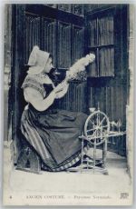 Paysanne Normande, Ancien Costume Trachten Frankreich