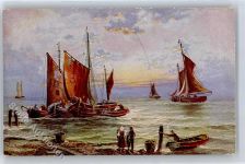Segelboot Künstlerkarte