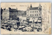 Zagreb 1902 - Telacicev trg Denkmal