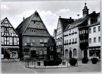 63667 W6478 Nidda - Marktplatz Brunnen Gasthaus Stadtschänke