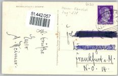 64720 W6120 Michelstadt Radierung Kirche Bahnpost Haunau Ebersadt ZUG 278