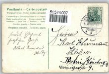 1908 Neujahr Jahreszahl 1907 Prägedruck