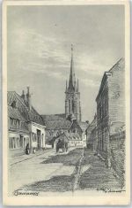 80770 Beauchamps Künstlerkarte Strasse Kirche