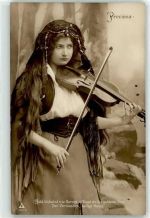 Frau Streichinstrument Foto AK