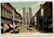 45000 Orleans 1914 - Rue Jeanne d'Arc Straßenbahn