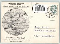 57271 W5912 Lützel ü. Kreuztal, Westf Werbe AK Gasthaus Altenteich