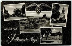 08223 O9704 Falkenstein , Vogtl - Hauptstraße Rathaus Bahnhof Lochstein