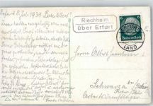 99334 O5211 Riechheim - Landpoststempel Dom Severikirche Erfurt