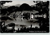 6344 Walchsee - Blick von der Insel Boot Kirche