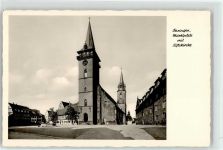 74249 W7110 Öhringen - Marktplatz mit Stiftskirche Brunnen