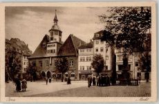 07743 O6900 Jena - Markt Rathaus Kurfürstendenkmal