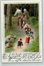Däumling Familie Wald Axt Märchen 1898
