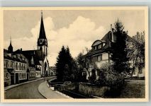 79312 W7830 Emmendingen - Hebelstraße mit Kirche St. Bonifatius