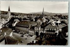 79312 W7830 Emmendingen Foto AK Stadttor mit der Ev. Stadtkirche Kirche St. Bonifatius und dem Schwarzwald