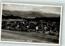 01848 O8361 Rathewalde Foto AK Panorama des Ortes mit Lilienstein und Pfaffenstein