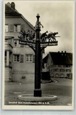 79853 W7825 Lenzkirch Foto AK Wegweiser Holuschnitzerei