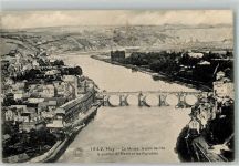 Huy la Meuse 1916 Foto AK La Meuse Feldpost WK I 1.Bayer.Landsturm Inf.Bat. 1. Komp.
