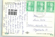 38889 O3721 Altenbrak Foto AK Cafegarten am Haus des Handwerks Fotograf Zabel Planet-Verlag