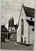 65549 W6250 Limburg a d Lahn Foto AK mit Georgsdom und Stadtkirche