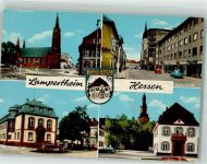 68623 W6840 Lampertheim , Hess Foto AK Domkirche Kaiserstraße Amtsgericht Rathaus