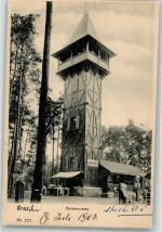 8010 Graz 1903 Foto AK Aussichtsturm Rainerwarte