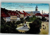 97421 W8720 Schweinfurt Foto AK Denkmal Rückert Marktplatz