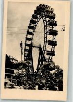 Wien 2. Bezirk, Leopoldstadt Riesenrad im Prater Stadt mit Hakenkreuz Foto AK