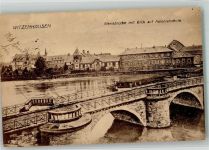 37213 W3430 Witzenhausen Foto AK Werrabrücke Kolonialschule