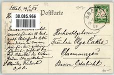 82488 W8107 Ettal 1908 Foto AK Kirche Kloster Prälaturgebäude