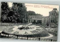 Budapest Foto AK Blumenuhr Margaretheninsel