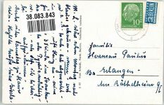 92366 W8431 Hohenfels , Oberpf - Notopfermarke Berlin