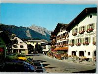 5441 Abtenau Foto AK Gasthaus Cafe Auto Marktplatz