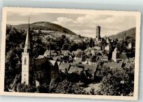 65817 W6239 Eppstein , Taunus Foto AK Panorama des Ortes mit St. Laurentius Kirche und Burg Eppstein Fotograf Dinges