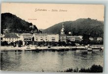 01814 O8320 Bad Schandau 1910 Foto AK Dampfschiff Hotel Schloss Bastei
