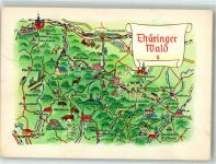 98599 O6083 Brotterode - Landkarte Thüringer Wald