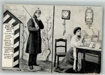 Landser in Uniform auf Wache denkt an seine Liebste Soldatenliebe 1907