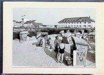 27472 W2190 Duhnen FOTO KEINE AK Foto montiert auf Karton Strandleben Fotograf Otto Schulze