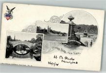 New York City 1901 Gebrauchsspuren Central Park Belvedere Bethseda Fountain