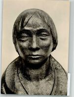 Fries der Lauschenden Der Empfindsame v. Ernst Barlach Informationskarte Skulptur KEINE AK