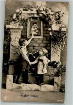 Kinder Vater unser NPG 1294/1 Flurkreuz / Marterl 1917