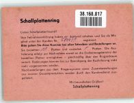 W1000 Berlin Mitte Schallplattenring Haus d.Tschechischen Kultur Schallplatte