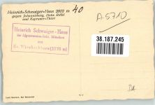 Heinrich Schwaiger Haus Winter Hüttenstempel