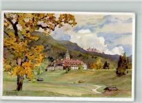W8101 Krün Schloss Elmau v. Westen Compton, E. H. Künstlerkarte