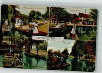 O7543 Lübbenau Die Post Watschafska Viehtransport Trachten Spreewald