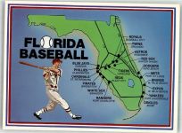 Miami Baseballmannschaften in Florida Sport Künstlerkarte