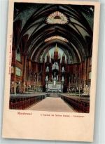 Montreal Foto AK Kirche Notre Dame innen