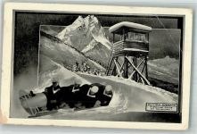 W8100 Garmisch-Partenkirchen Olympia Bobbahn Krähennestkurve Bahnpost Stuttgart München Zug 13 9.2. Bob Gebrauchsspuren
