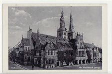 Lemgo mit Rathaus gelaufen, mit Marke und Stempel von 1940. Gute Erhaltung.