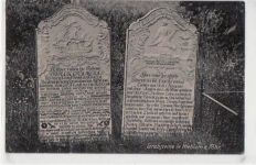 Nieblum a. Föhr mit Grabsteine gelaufen, ca. 1910 kleiner Knick oben und unten rechts und auf der linken Seite in der Mitte, kleiner Riß am linken Rand in der Mitte, sonst gut erhalten
